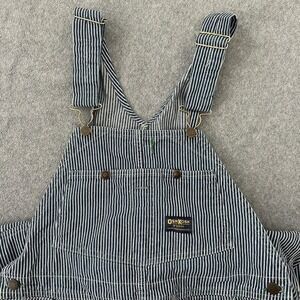 Vintage OshKosh Bgosh Overalls 34x29 Union Sanforized Hickory Stripe Vestbak 80s
